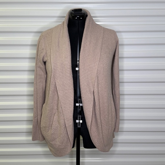 Barefoot Dreams Cozychic Lite Circle Cardigan Sweater Stone Neutral Large - Picture 8 of 8